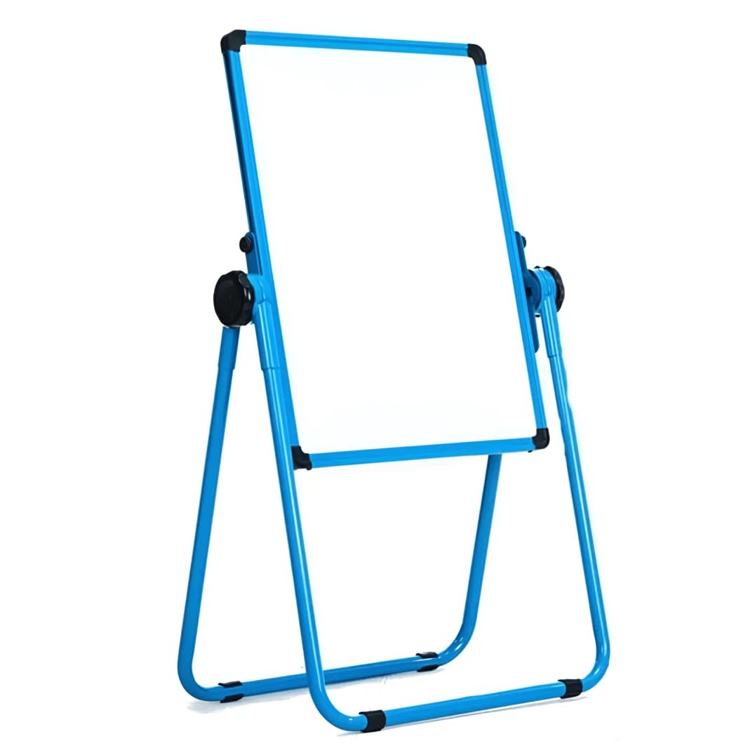 Double-Sided Board + (Stand/Markers/Chalk) - Blue