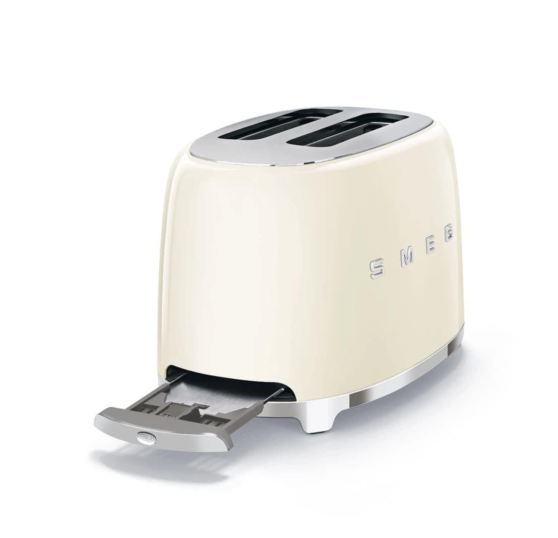 Smeg 950W Toaster Two Slices – Cream