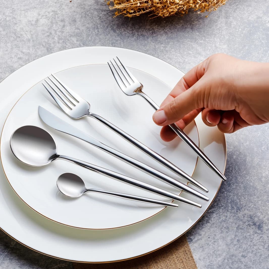 Karaca Jupiter Platinum 84 Piece Cutlery Set with Box
