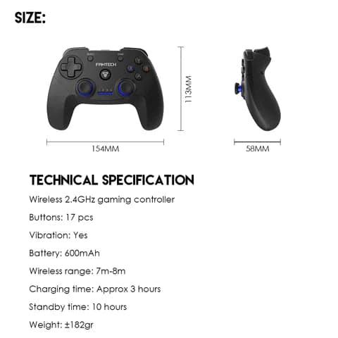 Fantech Revolver Wgp12 Wireless Gaming Controller - White