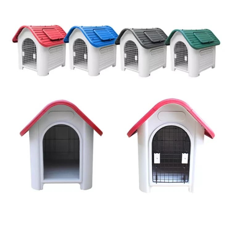 Dog plastic house with window s-xl