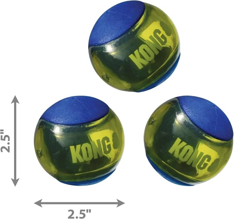 KONG Squeezz Action Ball Blue 3 pcs