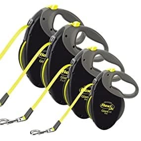 lexi GIANT, tape leash, XL: 8 m, black/neon yellow 75 kg