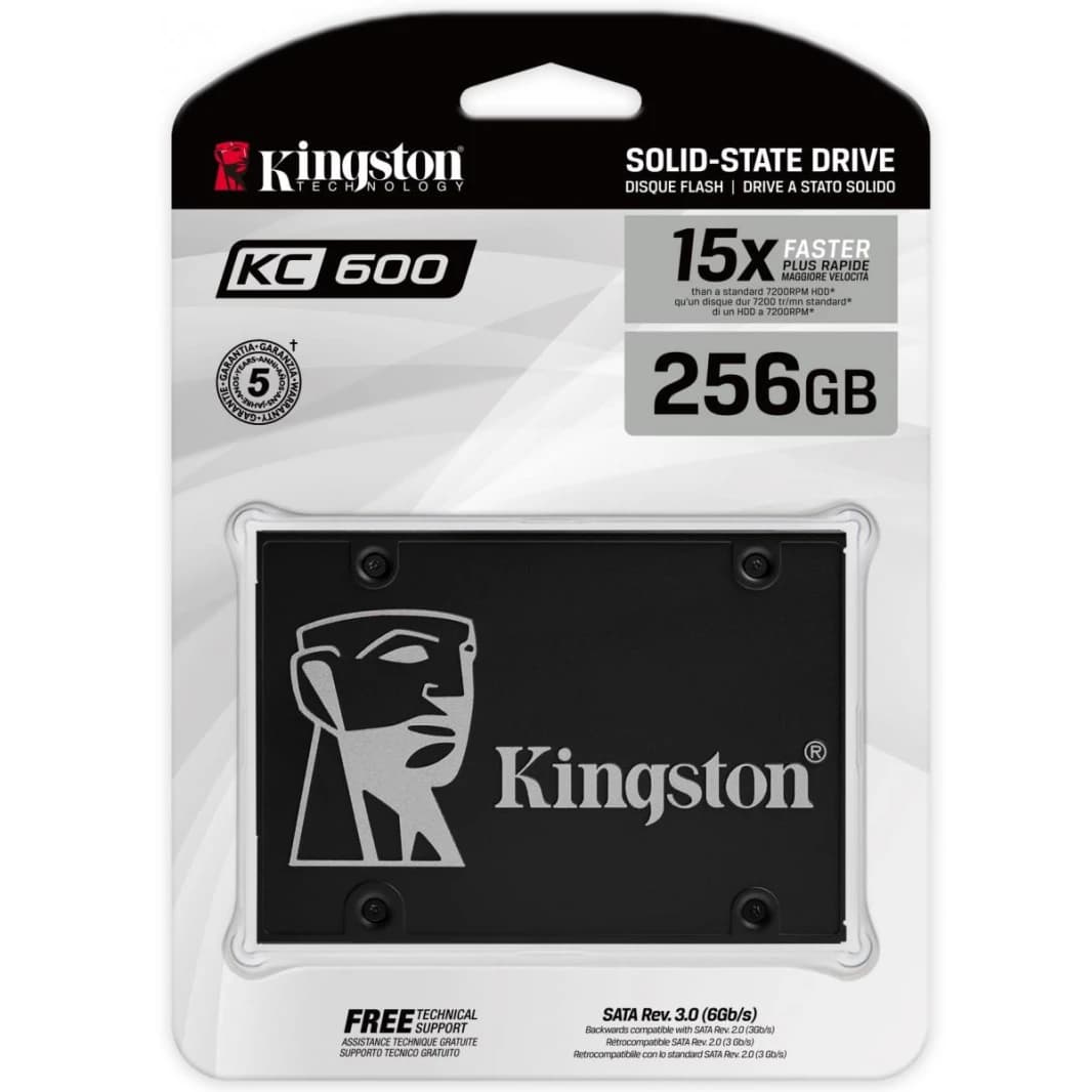 Kingston KC600 SSD 256GB SATA 3 2.5 Inch 15X Faster