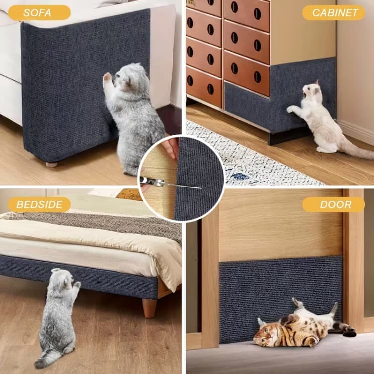 Dark Gray Durable Adhesive Scratch Mat 40*100 cm for Furniture Protection