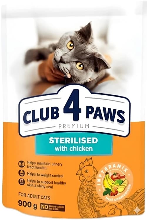 Dry Food for Sterilized Cats with Chicken Flavor 900g