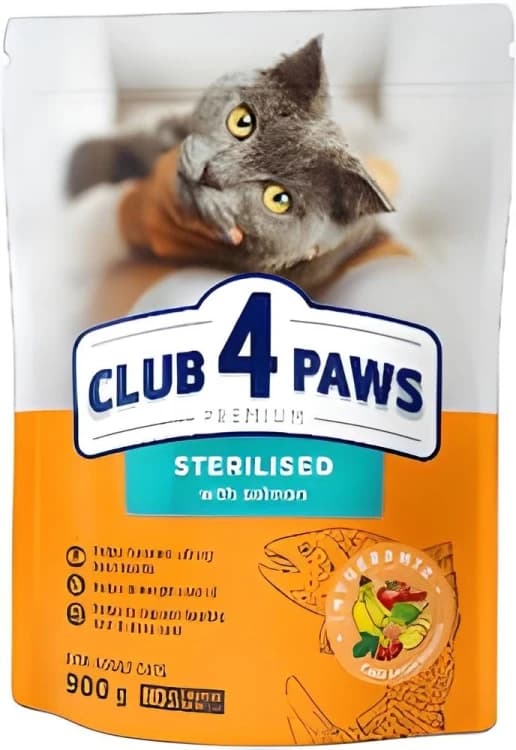 Sterilized Cat Dry Food with Salmon Flavor, 900g