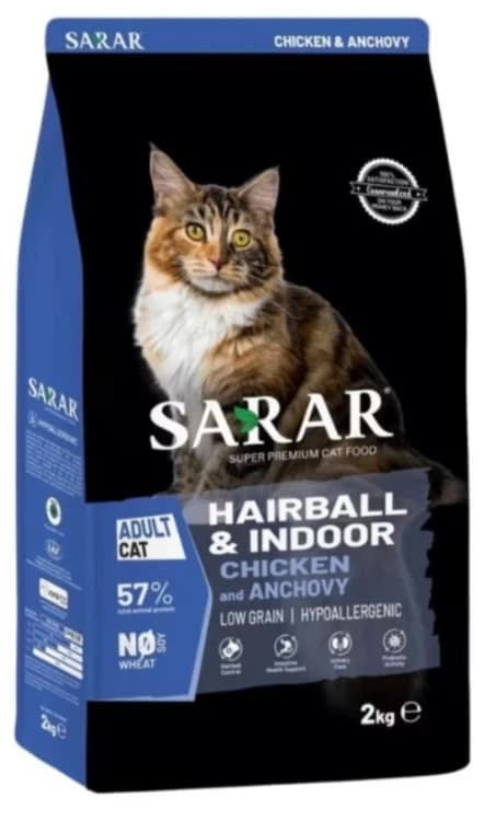 SARAR Super Premium Cat Food - Hairball Control (Chicken and Anchovy)