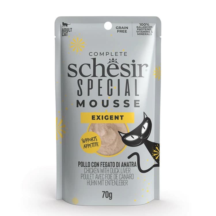 Exigent Chicken with Duck Liver in Mousse 70g Adult Cat Food Pouch