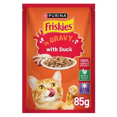 Friskies Wet Food for Adult Cats with Duck