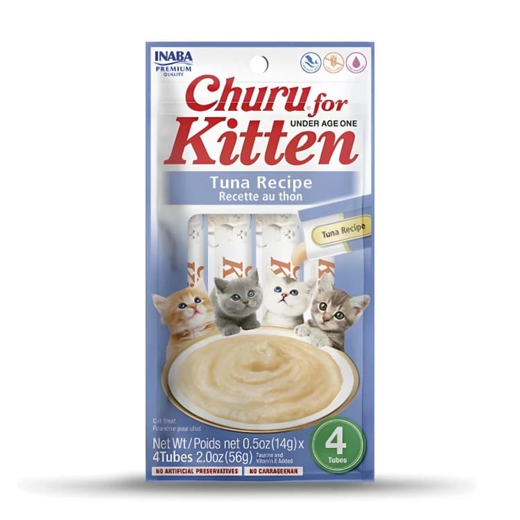 Inaba Churu Creamy Treats for Kittens with Tuna Flavor