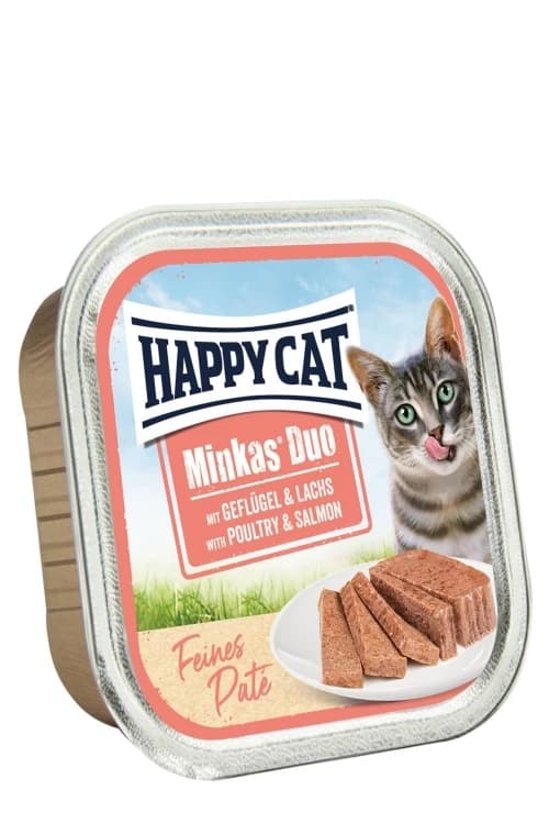 Happy Cat Mix Duo Chicken with Salmon Paté for Adult Cats with Delicious Design and Fine Flavor