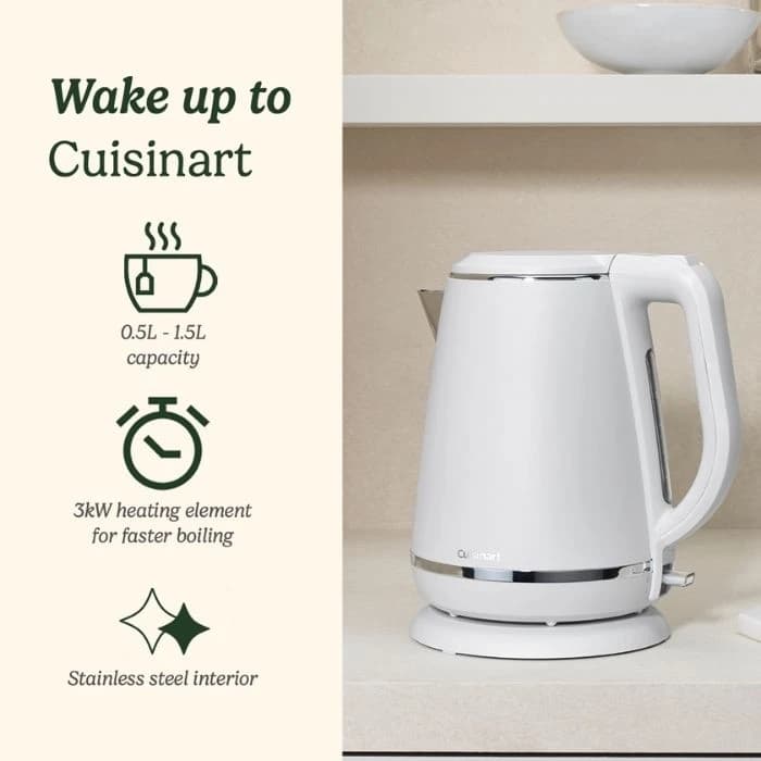 CUISINART KETTLE 1.5L WHITE 3000WATT