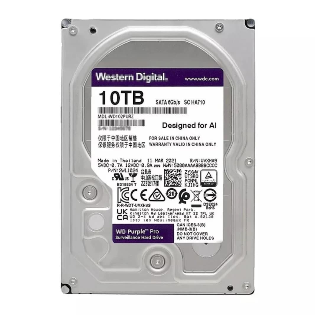 WD Purple 10TB Surveillance Hard Drive
