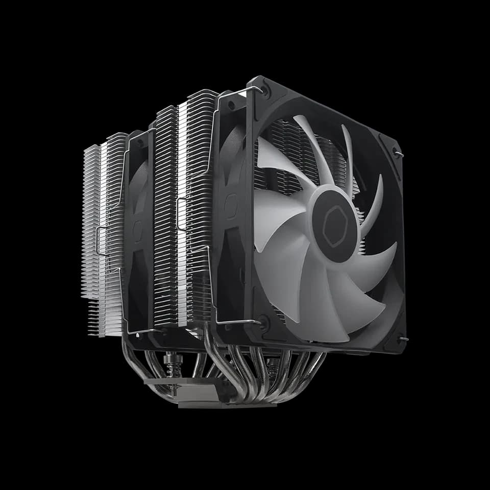Cooler Master Hyper 620S Dual Tower CPU Air Cooler, ARGB Sync, 120mm PWM Fan, 6 Copper Direct Contact Heat Pipes