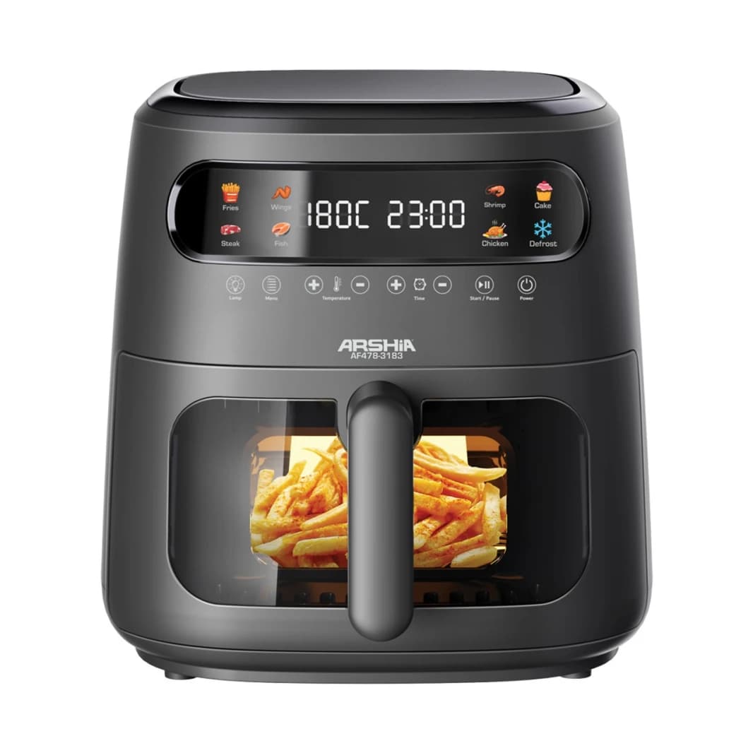 Arshia Air Fryer, 8L, Black, 8 in 1, 1750W