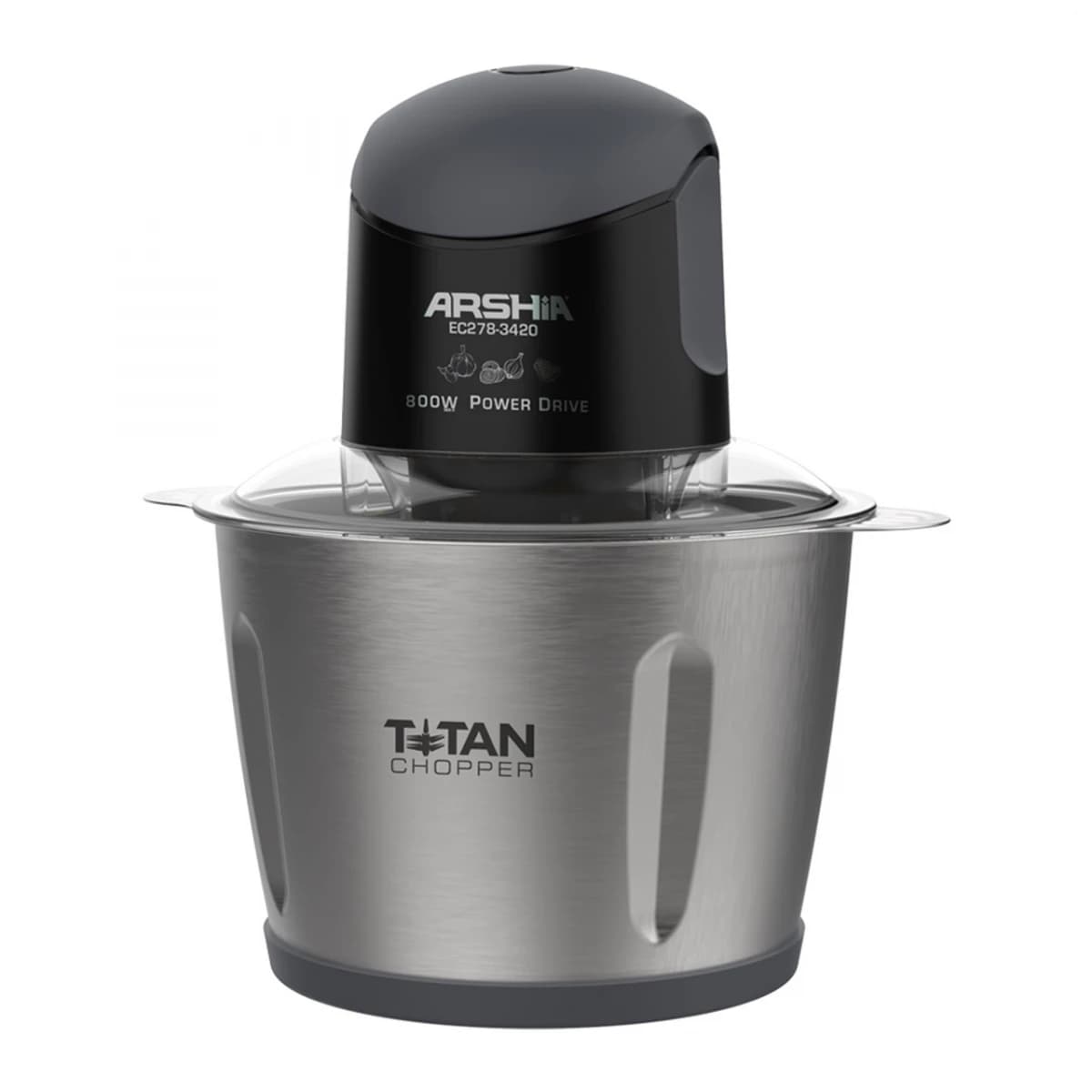 Arshia Titanium Blade Chopper 800W 3L Black