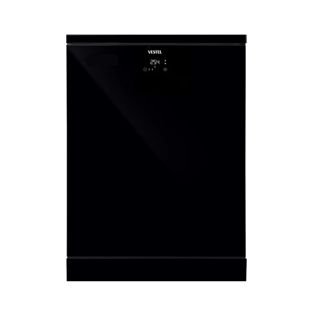 Vestel Dishwasher 9 Programs 9 Sprayers - Black Tempered Glass