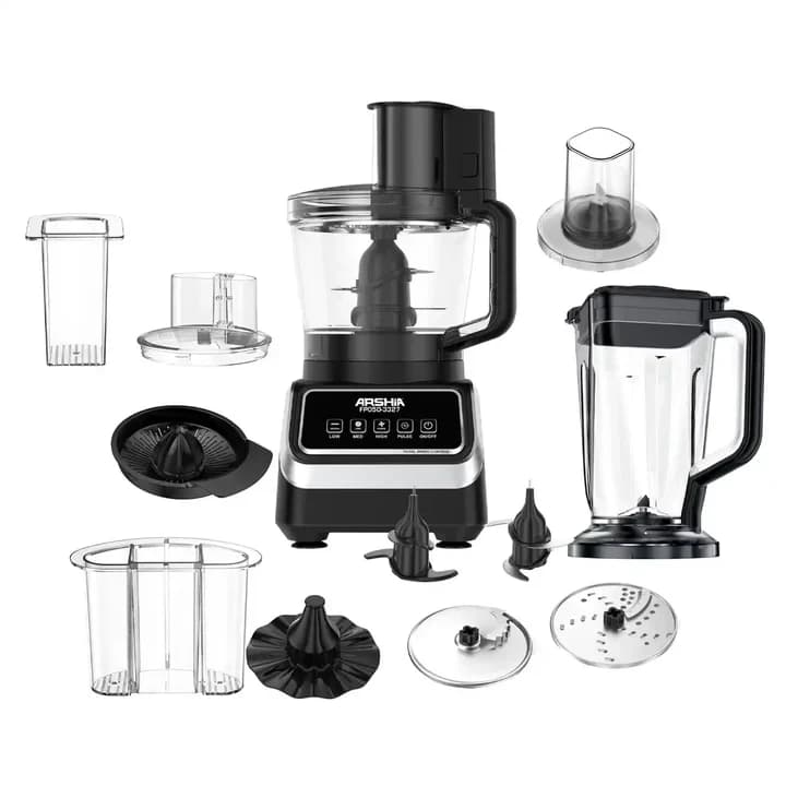Arisha 10in1 Food Processor 2.5L 1000W - Black