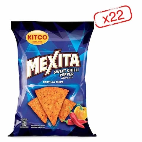 Mexita Tortilla Sweet Chilli Pepper 16 Gram 22 Pieces
