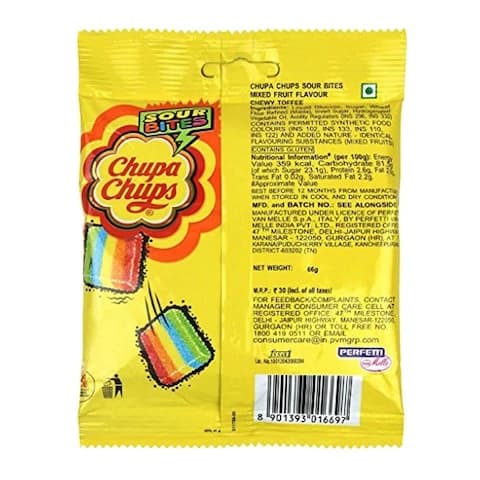 Chupa Chups Jellies Sour Fruits 26.4 Gram