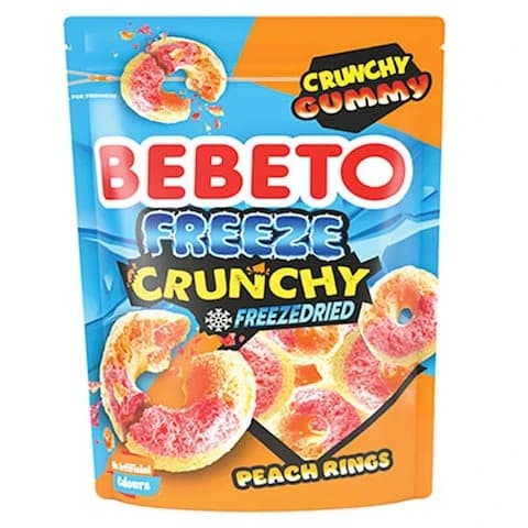 Bebeto Freeze And Dried Peach Rings 35 Gram