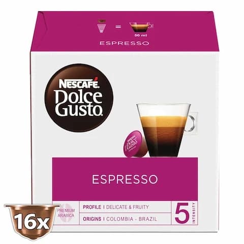 Nescafe Dolce Gusto Espresso Coffee Capsules 16 Capsules