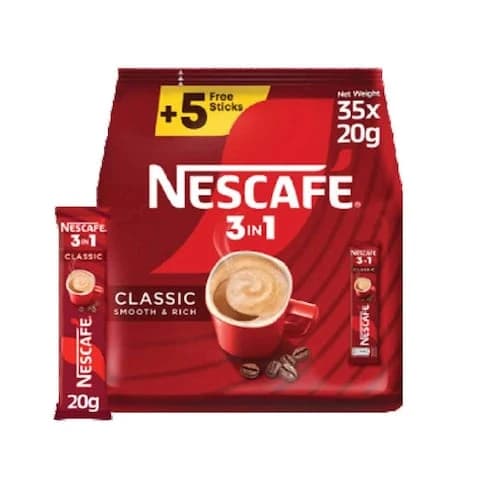 Nescafe My Cup 3 In 1 Classic 20g 30 + 5 Free