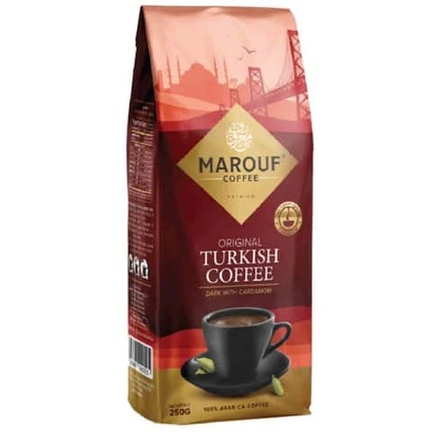 Marouf Coffee Turkish Dark With Cardamom 250 Gram