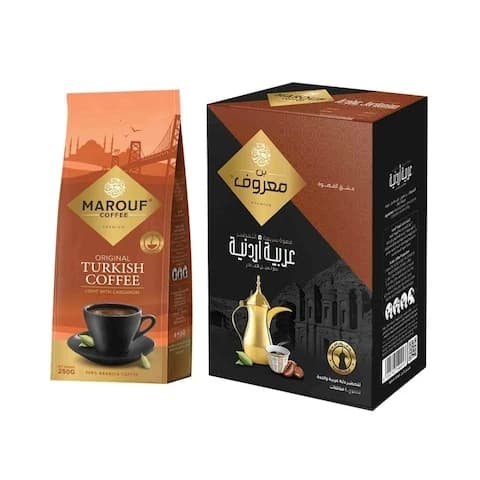 Marouf Coffee Turkish Dark With Cardamom 250 Gram
