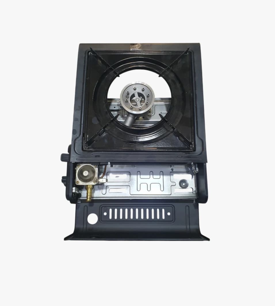 High-Quality Single Burner Portable Gas Stove for Camping and Cooking with Modern Compact Design