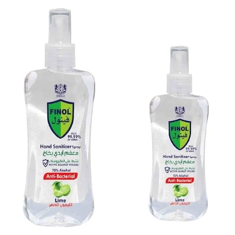 Finol Hand Sanitizer Spray Lime 180 Ml + 50 Ml