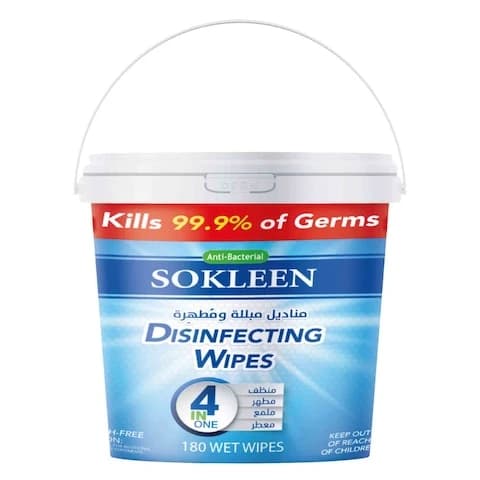 Sokleen Disinfecting Wipes 180 Sheet