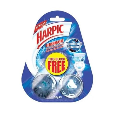 Harpic Flushmatic Toilet Rim Original 50 Gram 3 Pieces