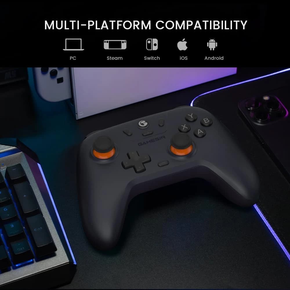 GameSir – Gaming Controllers – GameSir Nova Lite T4N Wireless Controller for Windows PC, iPhone, Android, Switch & Steam Deck – dark Purple