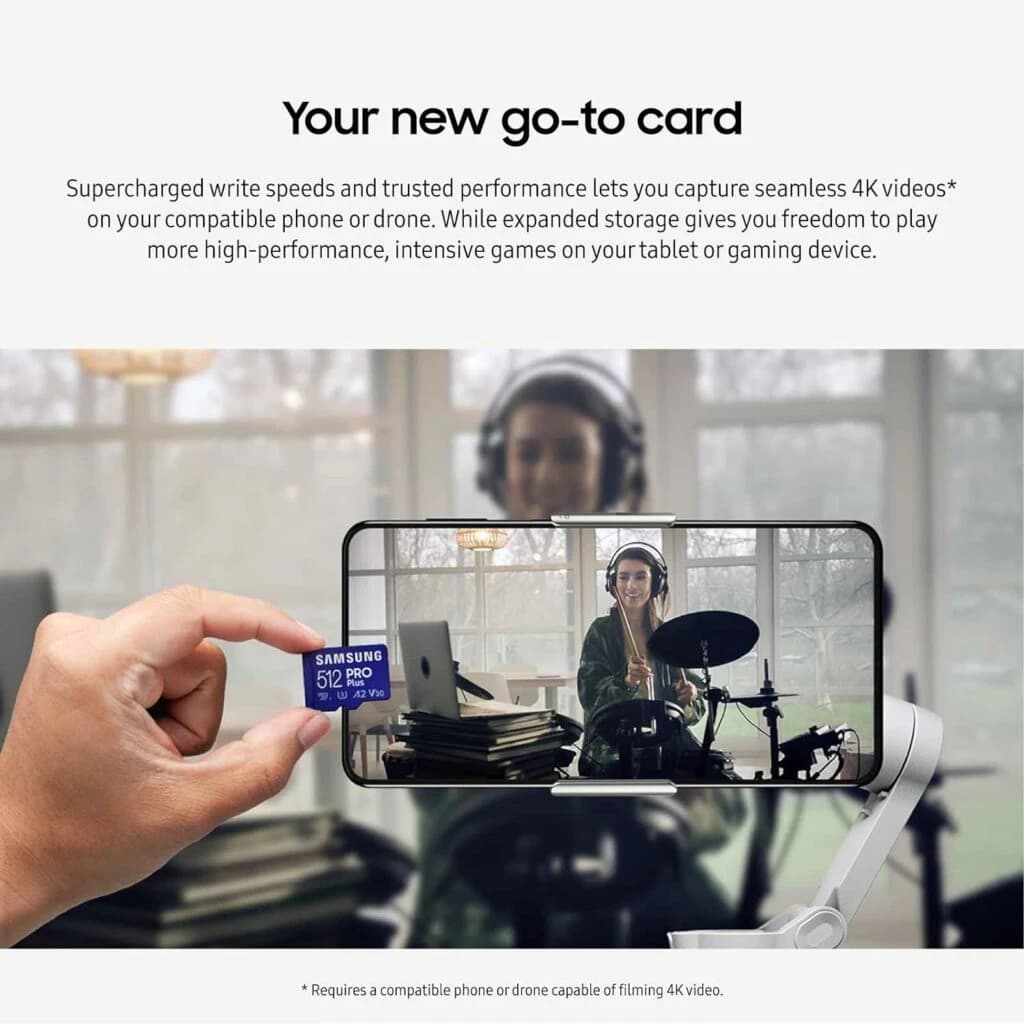 Samsung PRO Plus 256GB Micro SD + Adapter