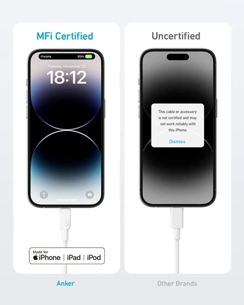 Anker – Data Cables & Adapters – 310 USB-C to Lightning Cable – 1.8M