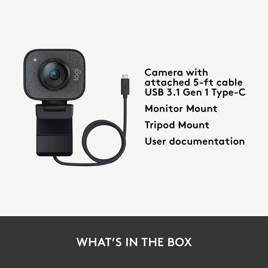 Logitech StreamCam Premium Full HD Webcam 1080p 60fps – Graphite | Streaming & Content Creation in Amman Jordan