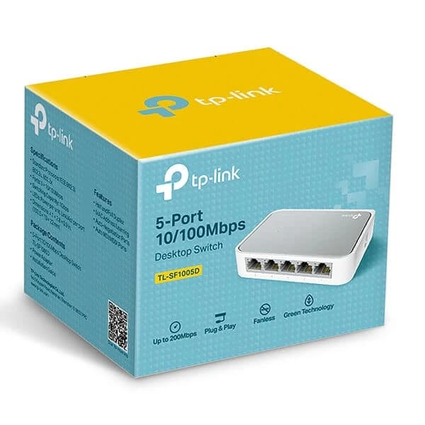 TP-Link SF1005D 5-Port 10/100Mbps Desktop Switch – Reliable & Fast