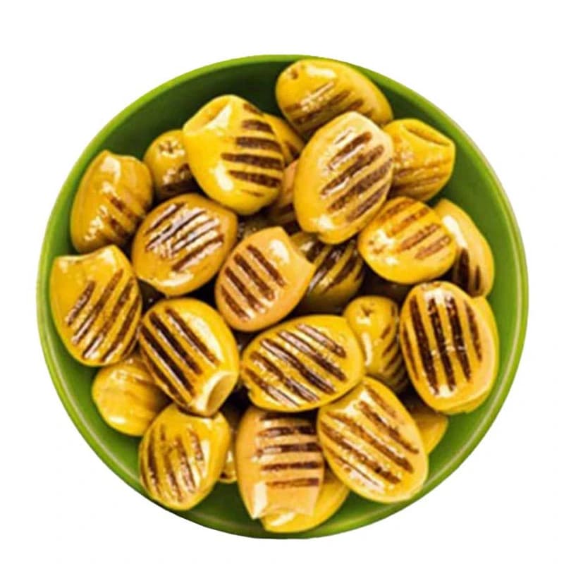 Grilled Green Olives