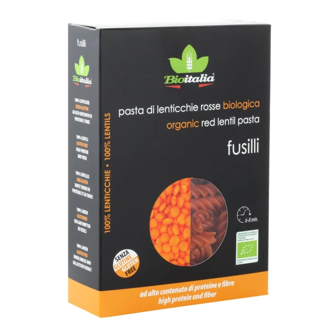 BioItalia Lentil Pasta - Fusilli 250g