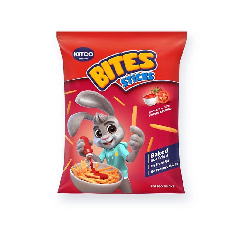 Kitco Bites Potato Sticks, Tomato Ketchup Flavor 16g