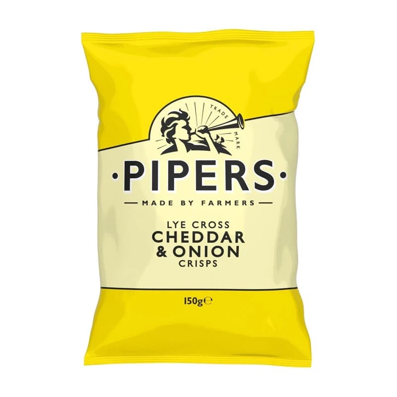 Pipers Lye Cross Cheddar & Onion Crisps 150g