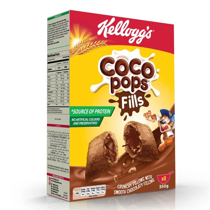 Kellogg's Coco Pops Fills Chocolate Cereal 350g