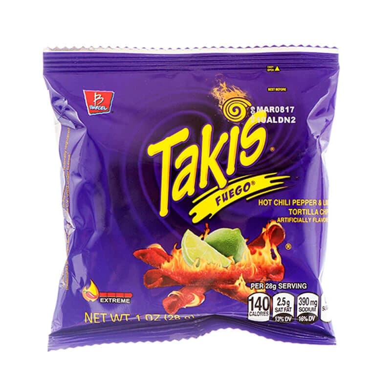 Takis Chips Fuego Papper Lime 28g
