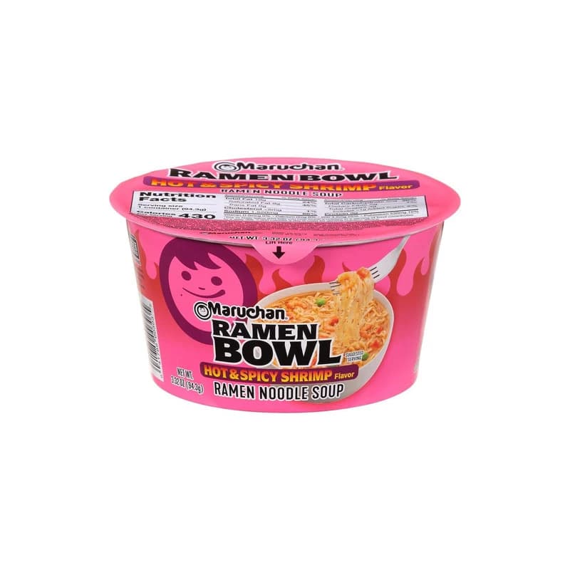 Maruchan Bowl Hot & Spicy with Shrimp Flavor Ramen Noodles 94.3g