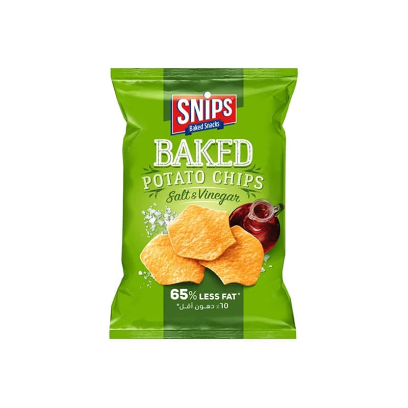 Snips Baked Potato Chips Salt & Vinegar 62g