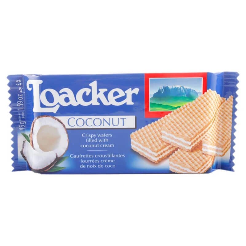 Loacker Crispy Wafers Filled with Coconut Cream 45g