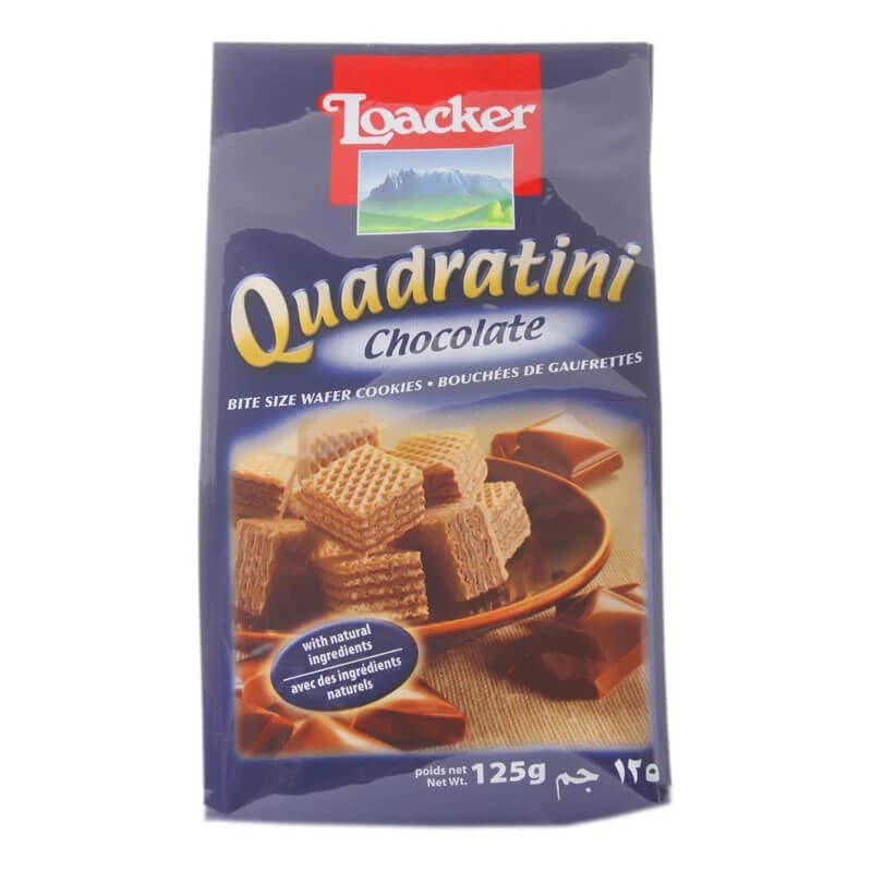 Loacker Quadratini Bite Size Chocolate Wafers 125g
