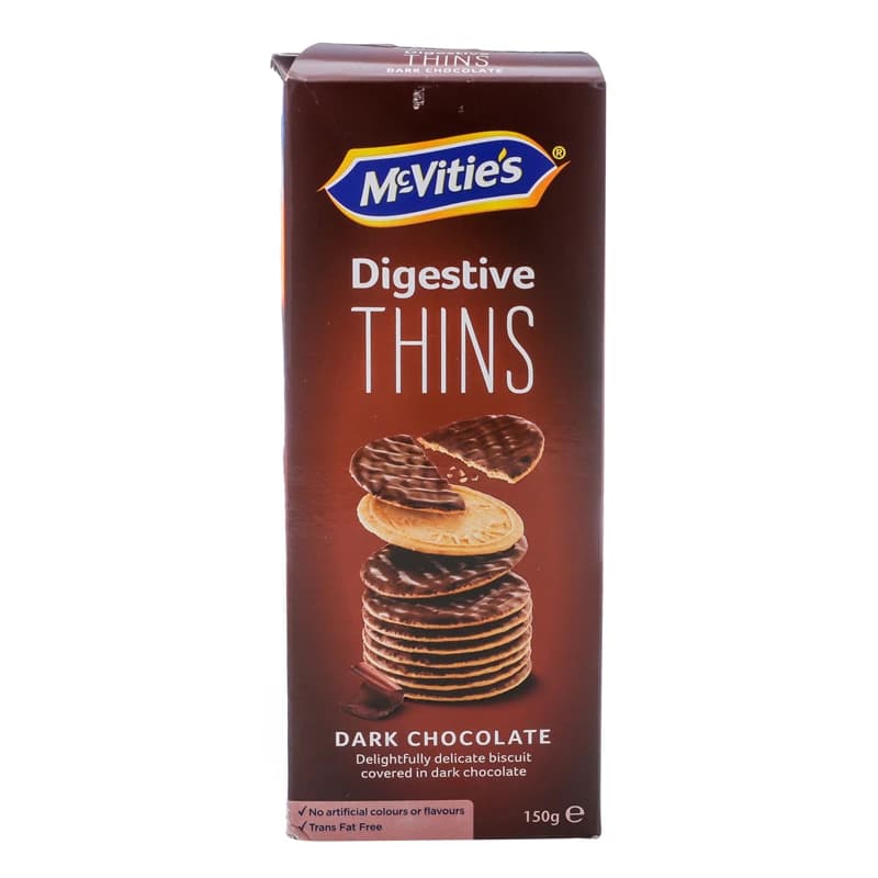 McVitie's Digestive Thins Dark Chocolate 150g